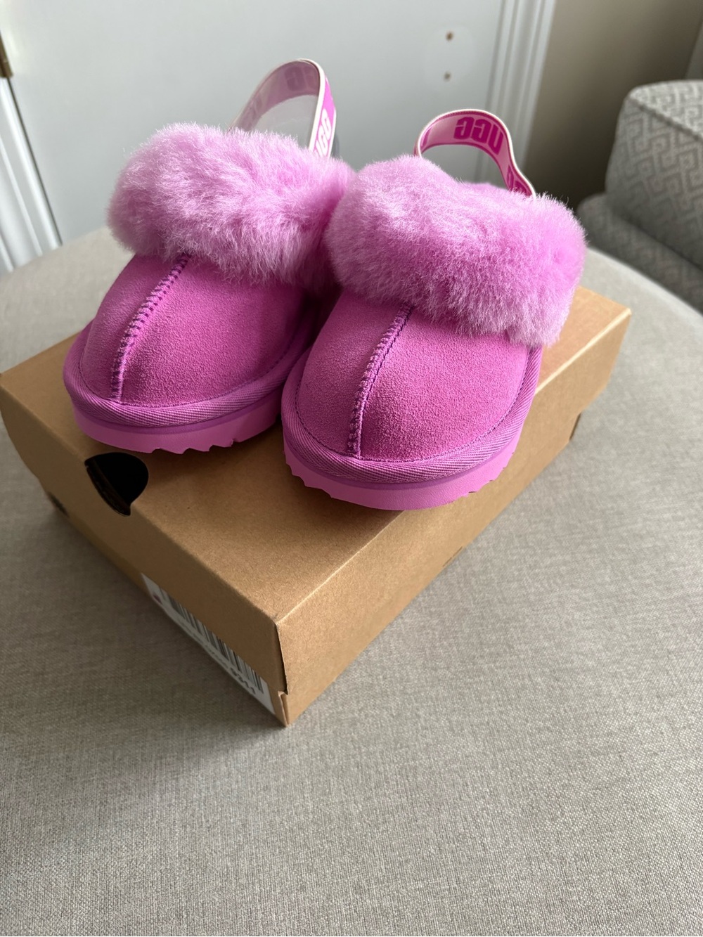 UGG Kids Pink Fuzz Clog - Cozy Slip-On